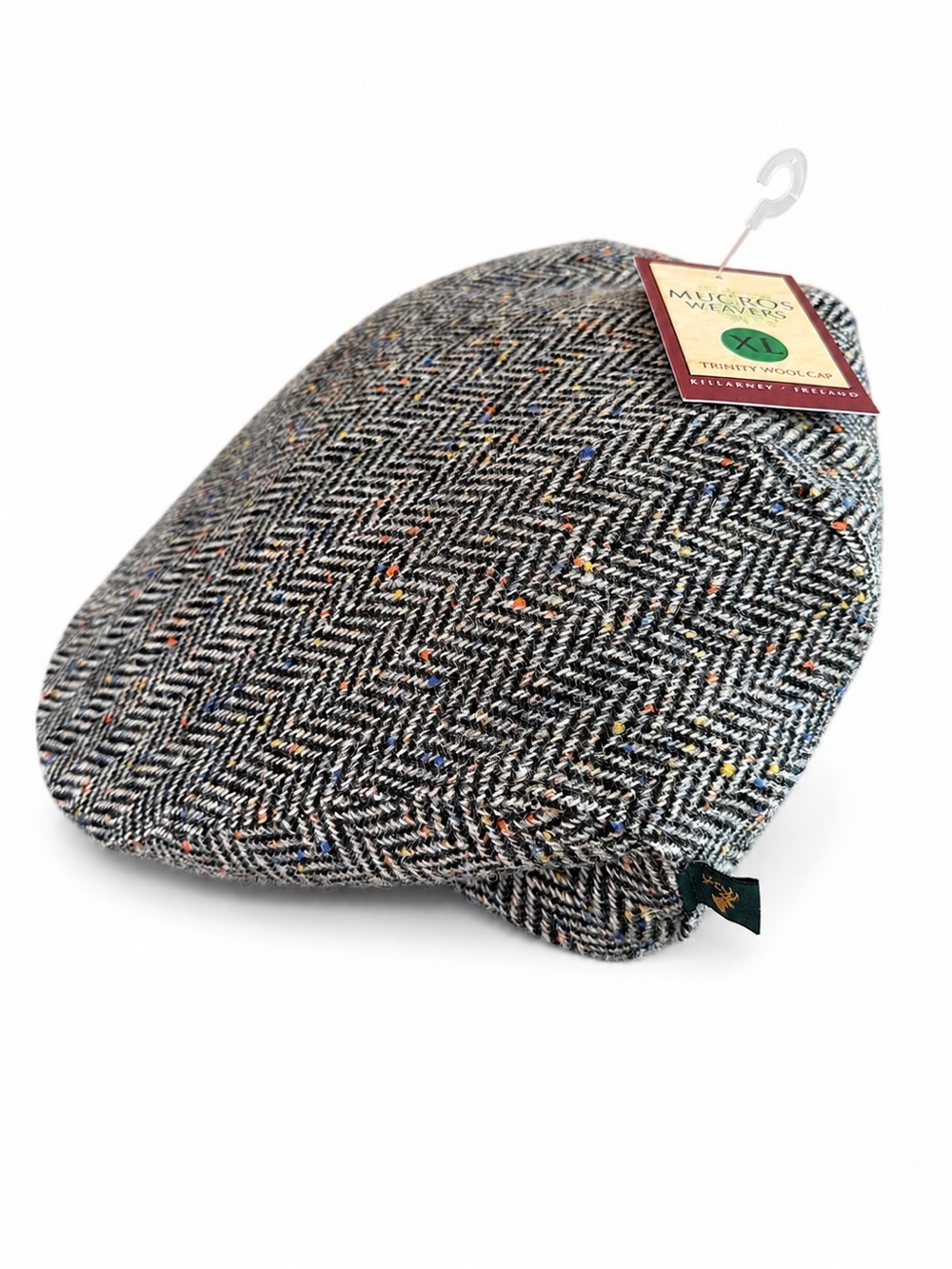 NWT Mucros Weavers Trinity Irish Wool Tweed Flat Cap Herringbone XL